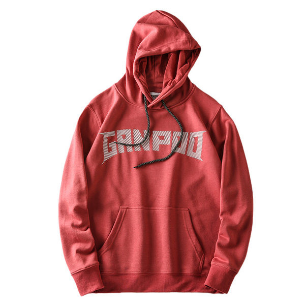 Ανδρικό καθημερινό φούτερ με κουκούλα και επιγραφή - τρία χρώματα