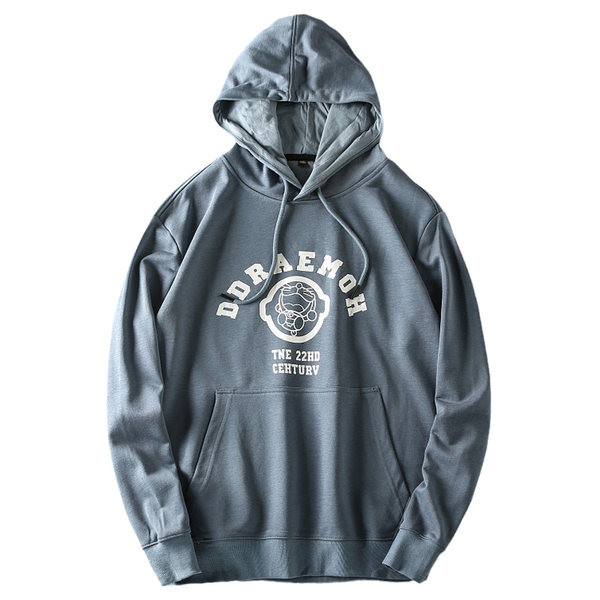 Hanorac casual pentru bărbați cu imprimeu și glugă