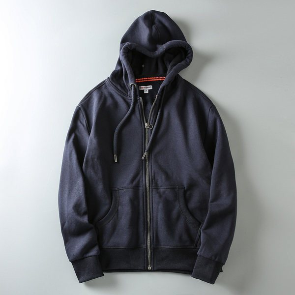 Alkalmi férfi pulóver kapucnival és cipzárral