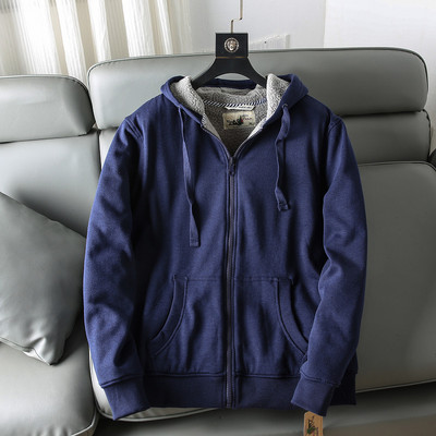 Hanorac casual pentru bărbați, cu căptușeală caldă și glugă