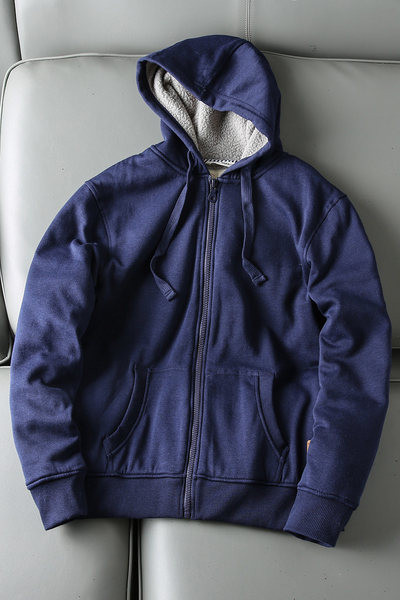 Hanorac casual pentru bărbați, cu căptușeală caldă și glugă