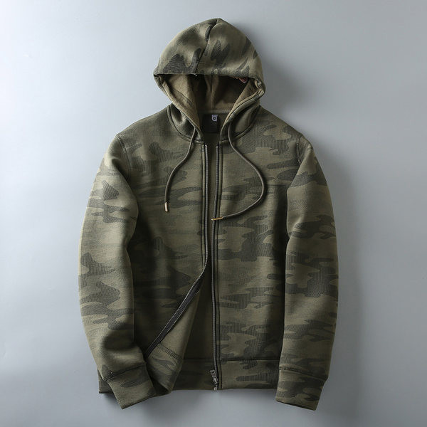 Ανδρικό φούτερ με κουκούλα σε χρώμα παραλλαγής