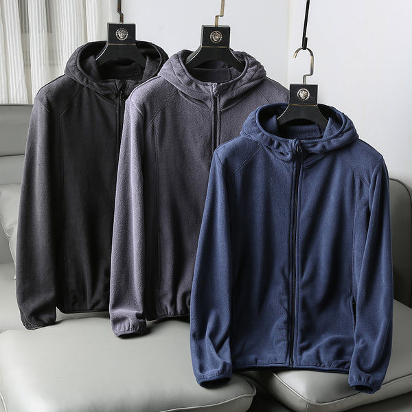 Hétköznapi férfi pulóver kapucnival három színben