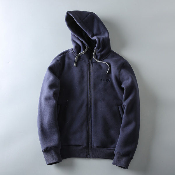 Hanorac elegant pentru bărbați, cu glugă și fermoar