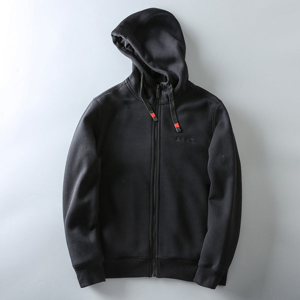 Hanorac elegant pentru bărbați, cu glugă și fermoar