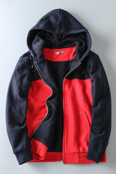 Új modell férfi pulóver meleg béléssel és kapucnival