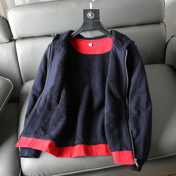 Új modell férfi pulóver meleg béléssel és kapucnival