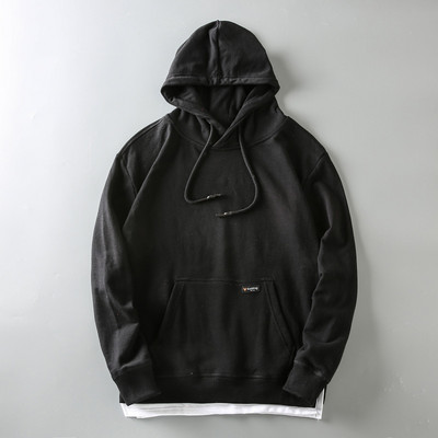 Hanorac pentru bărbați monocolor cu glugă și buzunar