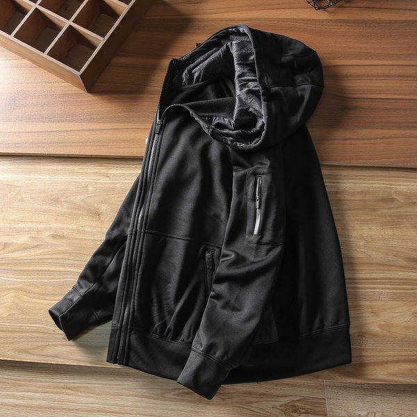 Hanorac sport pentru bărbați cu glugă și fermoar