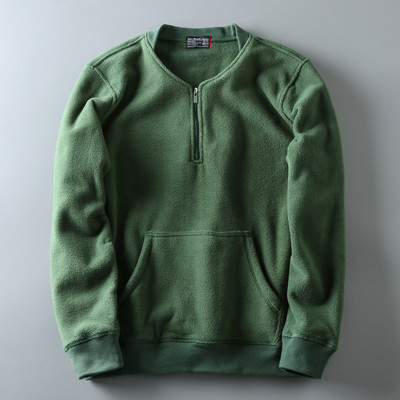 Κομψό ανδρικό φούτερ απλό μοντέλο με φερμουάρ και τσέπη