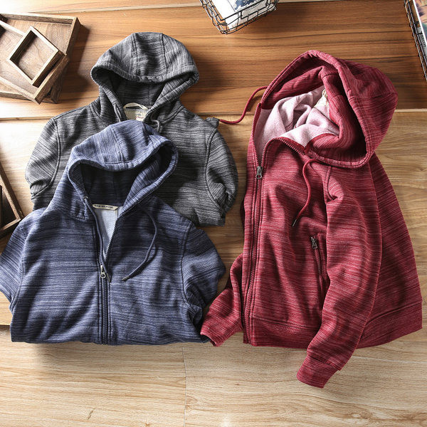 Új modell férfi pulóver kapucnival és cipzárral