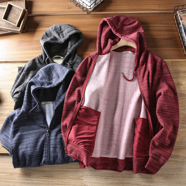 Új modell férfi pulóver kapucnival és cipzárral