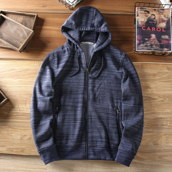 Új modell férfi pulóver kapucnival és cipzárral