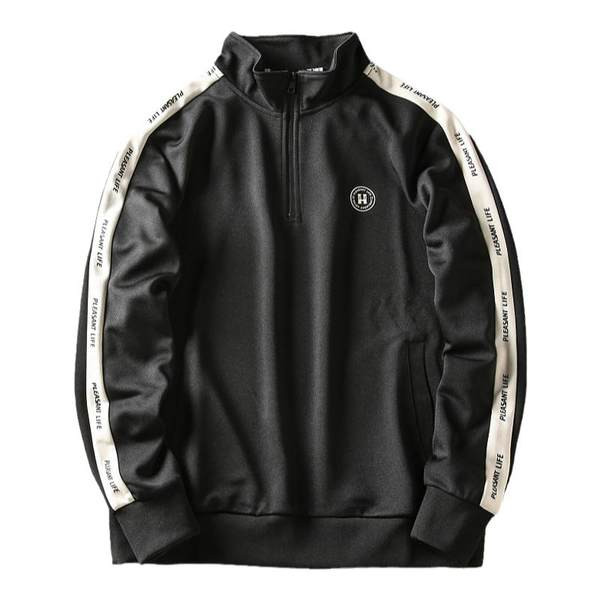 Jesensko-zimski sweatshirt s rubovima i natpisima