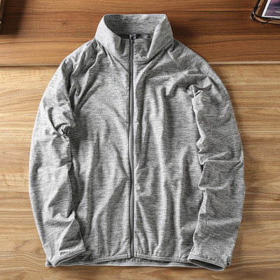 Hanorac casual barbatesc cu guler jos si fermoar