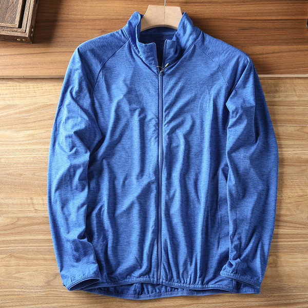 Hanorac casual barbatesc cu guler jos si fermoar