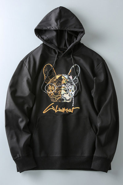 Modern férfi pulóver színes hímzéssel