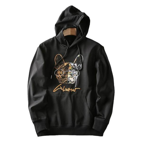 Modern férfi pulóver színes hímzéssel