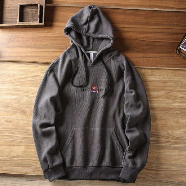 Hanorac barbatesc cu gluga si broderie - trei culori