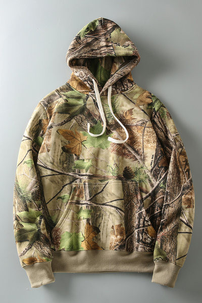 Ανδρικό φούτερ παραλλαγής με κουκούλα και κορδόνια