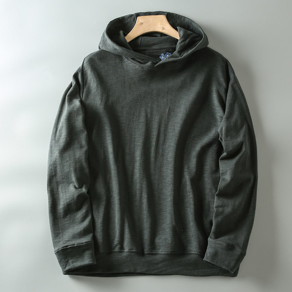 Ανδρικό μονόχρωμο φούτερ μονόχρωμο μοντέλο με κουκούλα