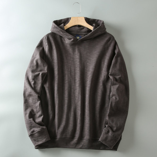 Ανδρικό μονόχρωμο φούτερ μονόχρωμο μοντέλο με κουκούλα