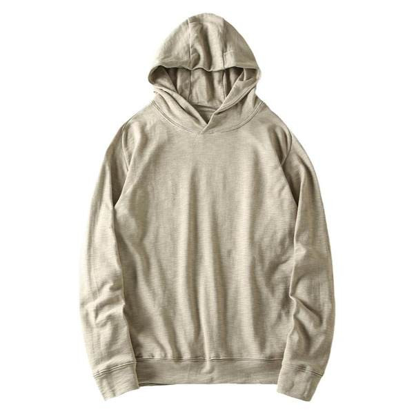 Ανδρικό μονόχρωμο φούτερ μονόχρωμο μοντέλο με κουκούλα