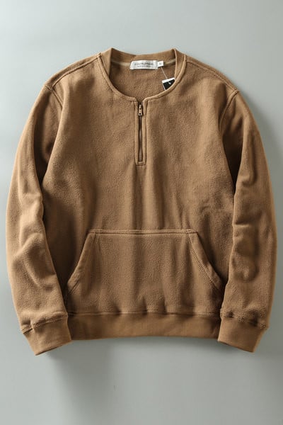 Hanorac de iarnă pentru bărbați cu fermoar și buzunar