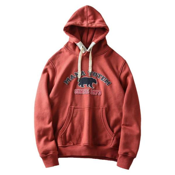 Μοντέρνο ανδρικό φούτερ με κουκούλα και τσέπη - σε πολλά χρώματα