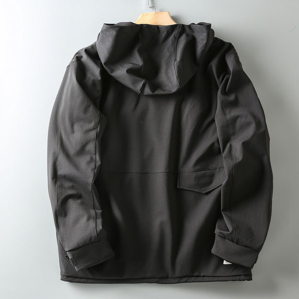 Geaca pentru barbati rezistenta la vant, cu gluga si inchidere cu fermoar