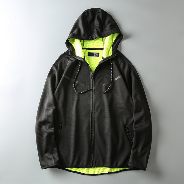 Ανδρικό φούτερ με κουκούλα και κορδόνια σε μαύρο χρώμα