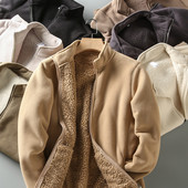 Férfi téli pulóver meleg béléssel és cipzárral