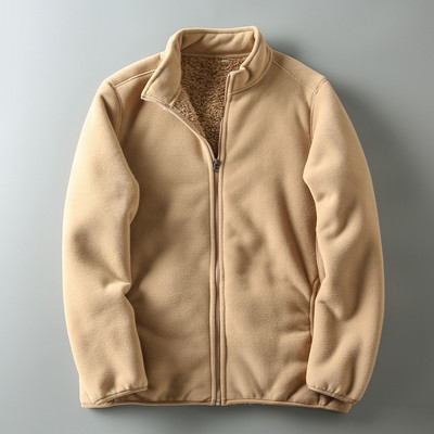 Férfi téli pulóver meleg béléssel és cipzárral