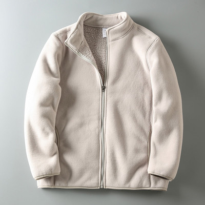 Férfi téli pulóver meleg béléssel és cipzárral