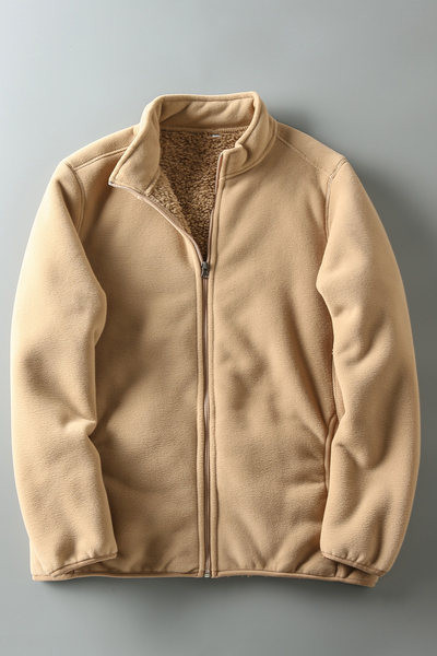 Férfi téli pulóver meleg béléssel és cipzárral