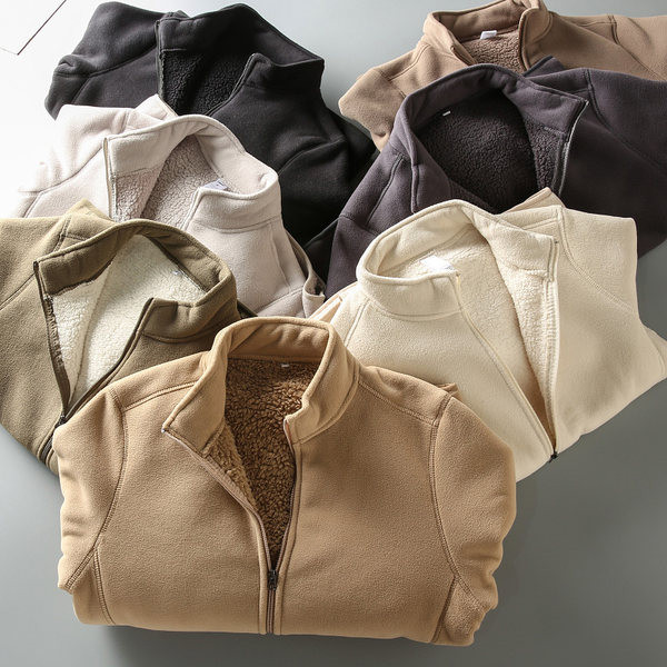 Férfi téli pulóver meleg béléssel és cipzárral