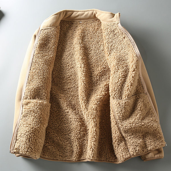 Férfi téli pulóver meleg béléssel és cipzárral