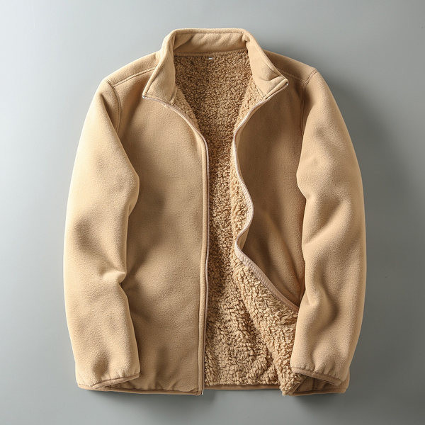 Férfi téli pulóver meleg béléssel és cipzárral