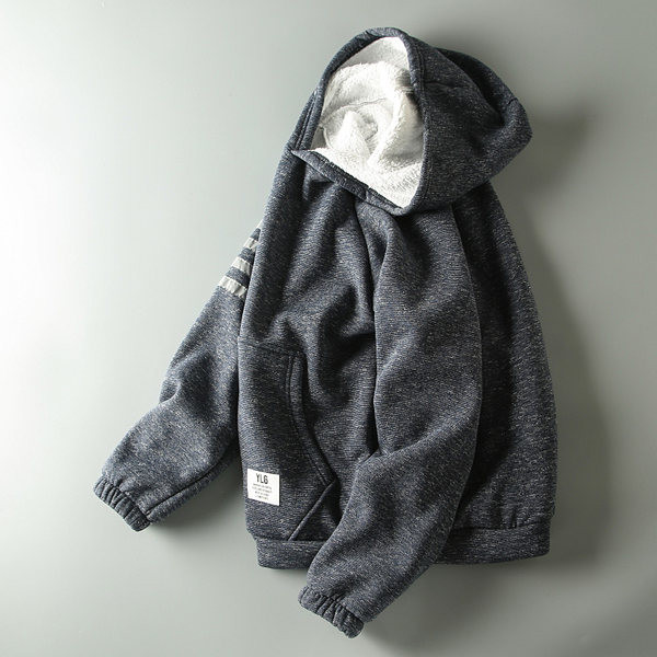 Χειμερινό ανδρικό φούτερ με ζεστή φόδρα και κουκούλα