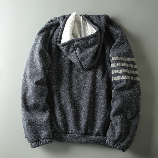 Χειμερινό ανδρικό φούτερ με ζεστή φόδρα και κουκούλα