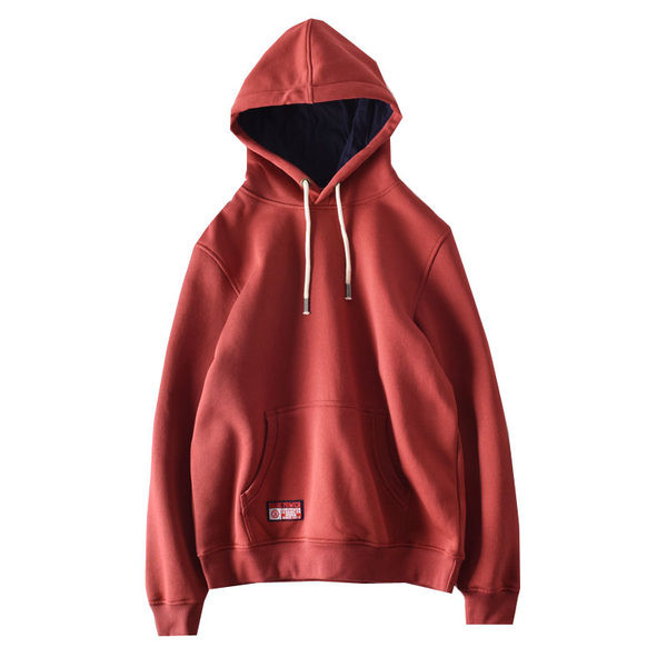 Alkalmi férfi pulóver kapucnival és zsebbel