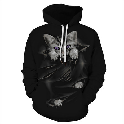 Ανδρικό καθημερινό φούτερ με διαφορετικά prints