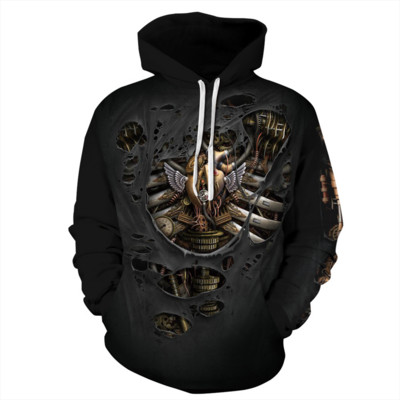 Ανδρικό καθημερινό φούτερ με διαφορετικά prints