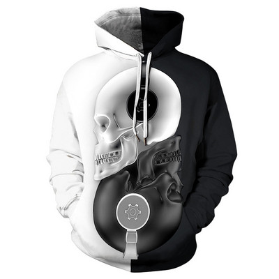 Ανδρικό καθημερινό φούτερ με διαφορετικά prints