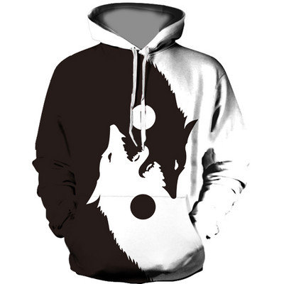 Ανδρικό καθημερινό φούτερ με διαφορετικά prints