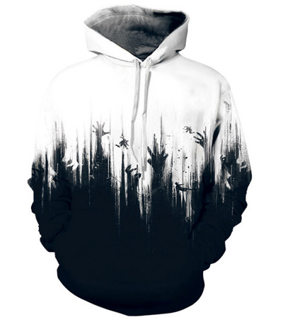 Ανδρικό καθημερινό φούτερ με διαφορετικά prints