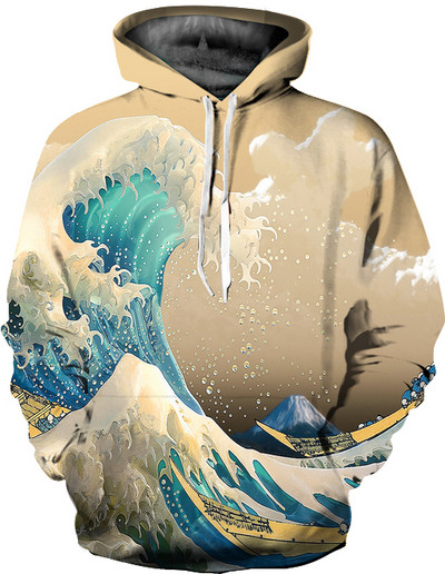 Ανδρικό καθημερινό φούτερ με διαφορετικά prints