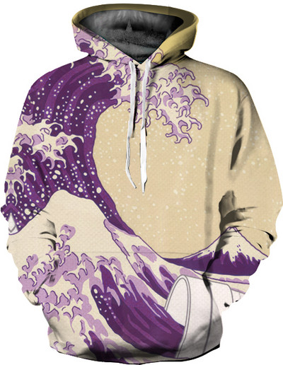 Ανδρικό καθημερινό φούτερ με διαφορετικά prints