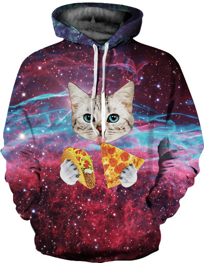 Ανδρικό καθημερινό φούτερ με διαφορετικά prints