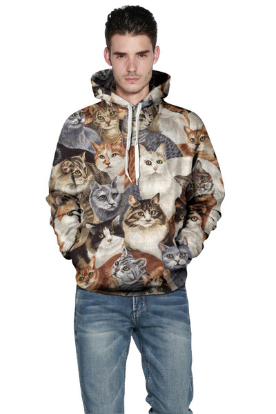 Ανδρικό καθημερινό φούτερ με διαφορετικά prints